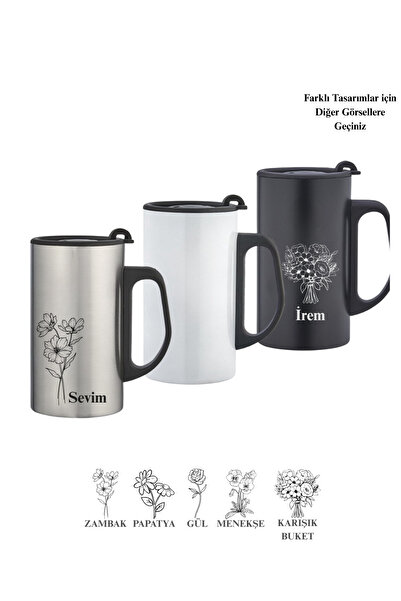 Nikadu Kişiye Özel Isimli Paslanmaz Çelik Termos Bardak Tasarım ve İsimli