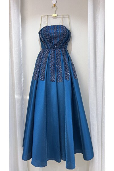 dalaa Navy blue evening dress