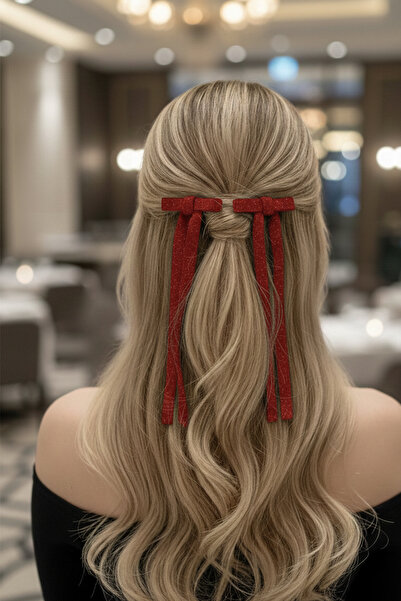 Emsay Store Handmade Set of 2 Women's Vintage Glittery Clip-On Bow Hairpins -...