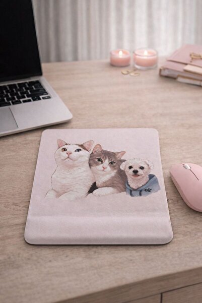 Duxy Sevimli Evcil Hayvan Temalı Mouse Pad – Kedi & Köpek Desenli, Dekoratif ...