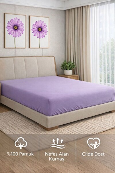 Sheri Home Yeni Pamuklu Lastikli Çarşaf 180X 200 (Bambu Katkılı)