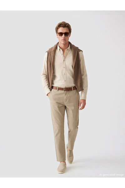 LC Waikiki Brown Standard Fit Men's Trousers