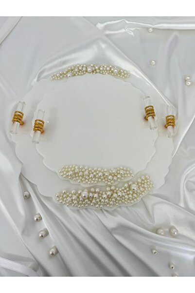 türkan İnci detaylı ikili Epoksi tepsi söz/nişan/yüzük/kahve/sunum tepsisi