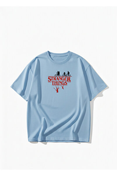 Mayer Butik Unisex Ανδρικό/Γυναικείο μπλουζάκι Stranger Things με ειδική στάμ...