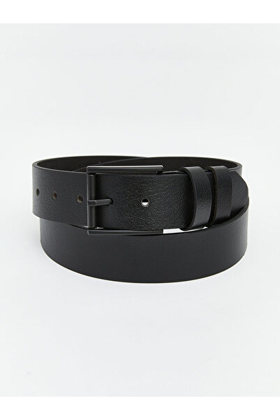 LC Waikiki Black Leather Look Men's Belt