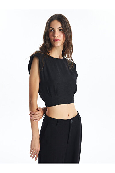 LC Waikiki Özmarka New Season Women's Crew Neck Plain Crop