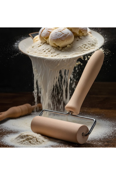 EVİST Seamless Dough Rolling Wheel – Easy One-Handed Operation, Even Distribu...
