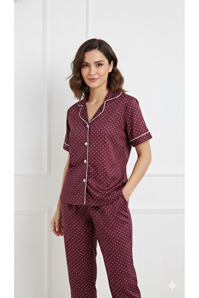 Pimody Women's Front Buttoned Bamboo Short Sleeve Pajama Set
