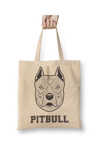 Toyaso Pug Dog Pit Bull Face Pitbull Lovers Geantă de pânză albă Geantă de cu...