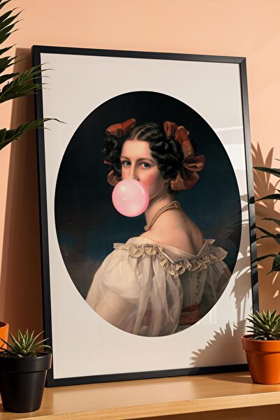 Saturn Portret clasic Pop Art, pictură înrămată, design artistic modern și cl...