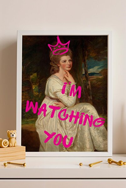 Saturn Tablou înrămat cu Lady Elizabeth Hamilton: Vă privesc dincolo de mine ...