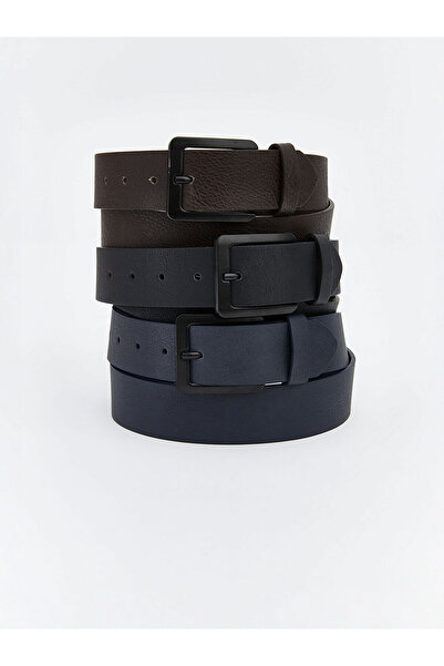 LC Waikiki Curea pentru bărbați cu aspect de piele, set de 3 (S6)