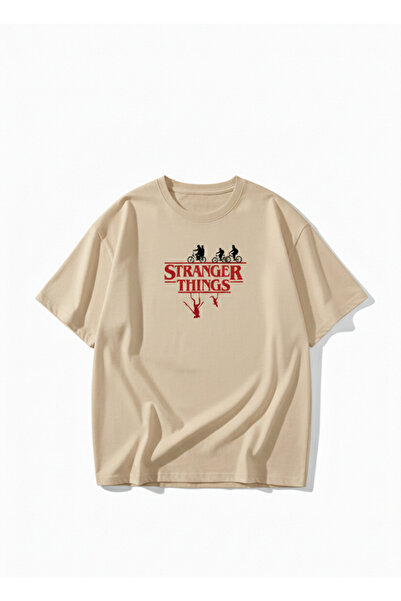 Mayer Butik Unisex Ανδρικό/Γυναικείο μπλουζάκι Stranger Things με ειδική στάμ...
