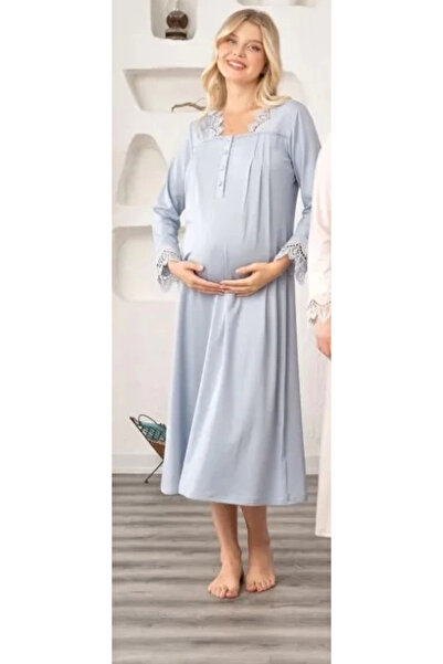 Miravm ثوب نوم نسائي بياقة إسلامية للحوامل من Bone 5911