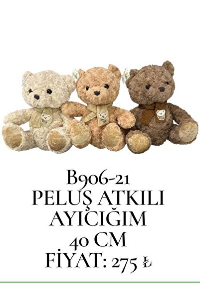 Ailenizin Oyuncakçısı 40 CM ATKILI PELÜŞ AYI