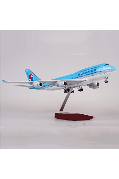 ehobim Korean Air Boeing 747 Yolcu Uçağı Model Uçak 1/150 Ölçek 47cm