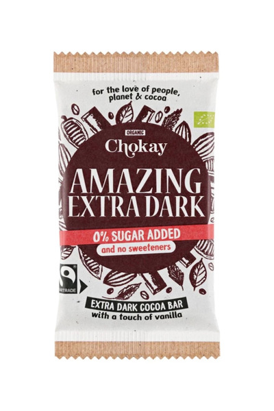 chokay Dark chocolate without added sugar 70 grams