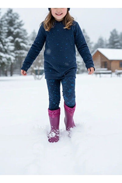 belixspor Conch Pliš komad Emoji devojčice čizme za kišu 26-35 fuksija