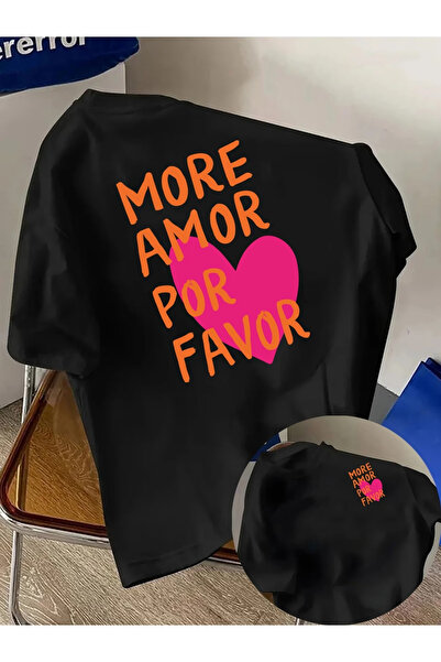 Marco Fresco Προσαρμοσμένο T-Shirt από βαμβάκι με στάμπα MORE, με λαιμόκοψη π...