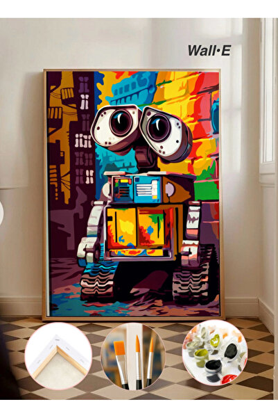 TT ART Sayılarla Boyama Çerçeveli Hobi Seti Numaralı Tuval Fırça Boya Dahil K...