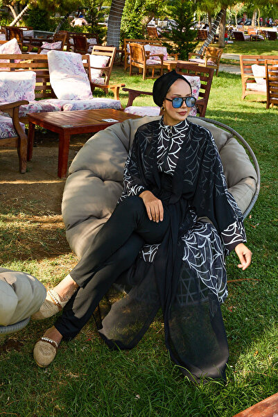 EBRUTESETTÜR Chiffon Pareolu Adjustable Waist Hijab Swimsuit -183