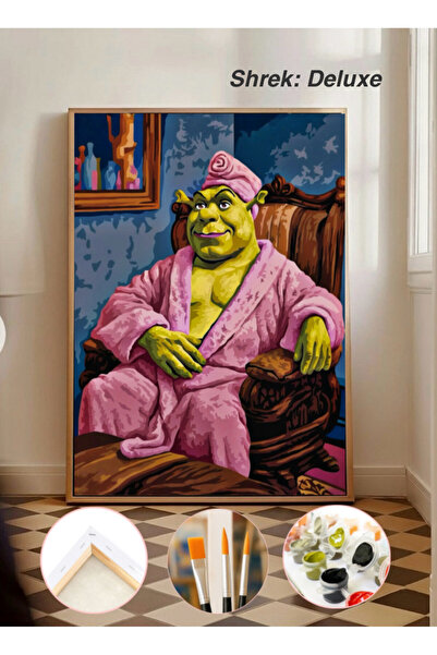 TT ART Sayılarla Boyama Çerçeveli Hobi Seti Numaralı Tuval Fırça Boya Dahil K...