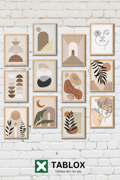 TABLOX 12 Pieces Minimal Bohemian Silhouette Drawing Human Female Abstract Pl...