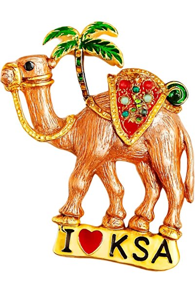 Generic Saudi Arabia Decorative Fridge Magnet, Colourful Text with Palm Tree ...