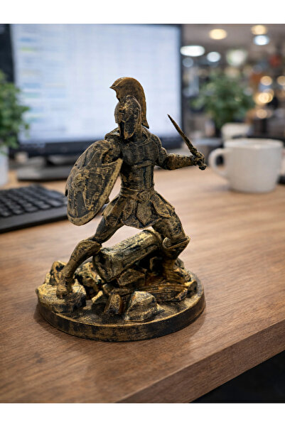 Generica 3D Baskı Gladyatör Savaşçı Biblo - Bronz Görünümlü Roma Figürü Heyke...