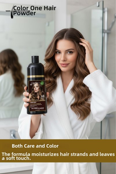 Color One Hair Powder شامبو للشعر بلون بني فاتح 4.0 |   300 مل وتأثير تون إفكت