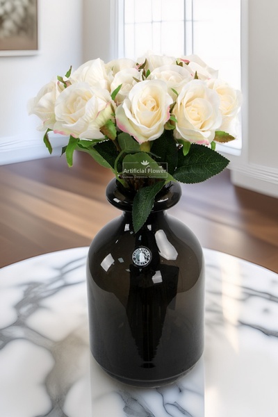 Yapay Çiçek Deposu زهرة صناعية 15 قطعة باقة ورد لوكس تومور كريم