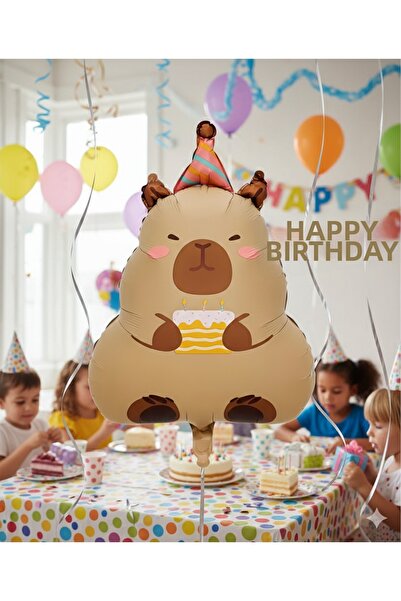 DODOMAR 69X48.5 cm Capybara Kapibara Birthday Foil Balloon - Party Decoration...