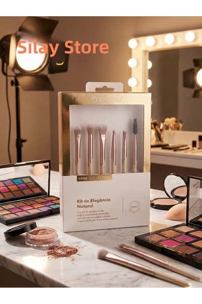 Silay mağaza Kayiri Professional 5-Piece Eye Makeup Eyeshadow Brush Set-Eyeli...