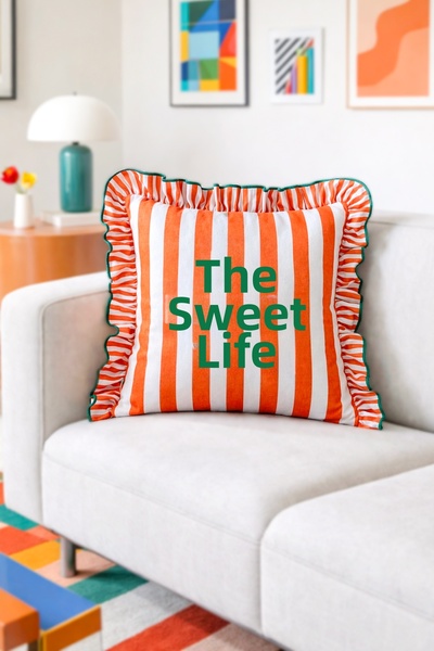 RİTMOHOME Διακοσμητικό μαξιλάρι La Dolce Vita Frilly Vintage, Country, Scandi...