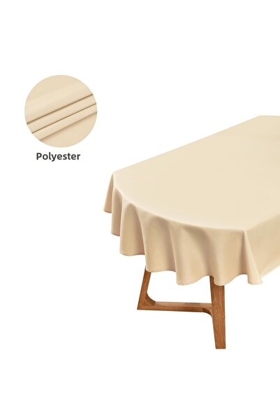 Valerium مفرش طاولة مخملي الملمس بيضاوي الشكل 230 × 290 سم