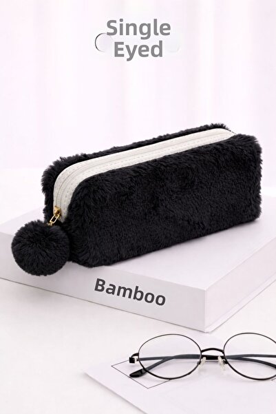 Bambus Home Plush Single Compartment Multi-Purpose Organizer Pencil Holder wi...