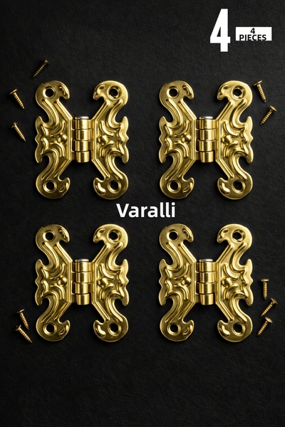 Varalli 4 Pieces Gold Butterfly Hinge and Screw Box and Chest Hinge Hobby Hinge