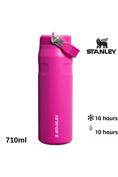 Stanley The Iceflow Flip Straw Thermos Cup with Straw 0.70 Lt Flask Fuchsia