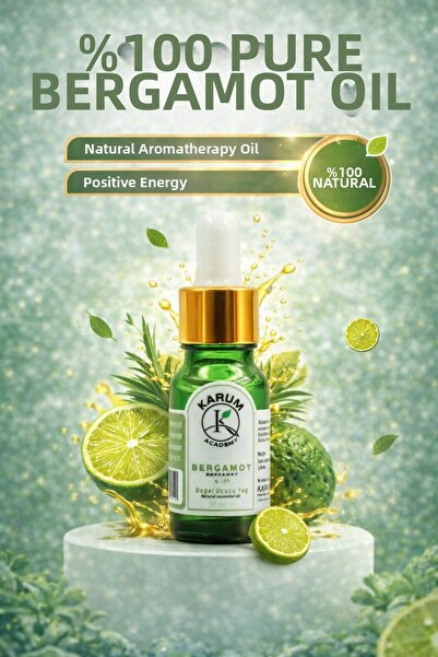 KARUM زيت البرغموت العطري 100% نقي وطبيعي مع قطارة زجاجية 10 مل