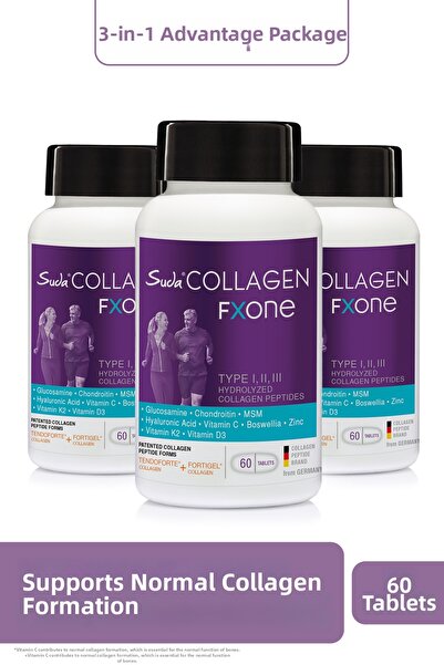 Suda Collagen أقراص فكسون تيب I-II-III كولاجين 60 قرص 3 قطع