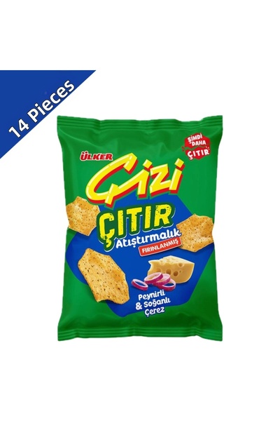 Ülker كراكرز مقرمشة بالجبنة والبصل 50 جرام × 14 قطعة