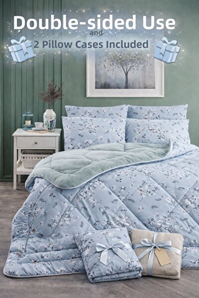 SUVAY Double Welsoft Quilt |   2 Pillowcases with Gift, Double Sided - Ethnic...