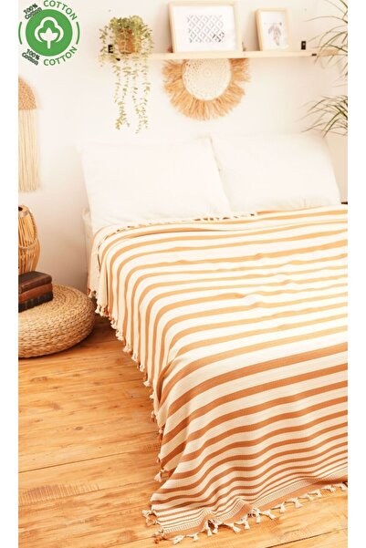 DNRYSL 100% Cotton Single Tassel Pique, Bedspread 160X220 cm