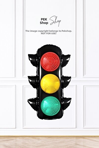 PEKSHOP Traffic Light Foil Balloon Construction, Vehicles, Racing Concept Bir...