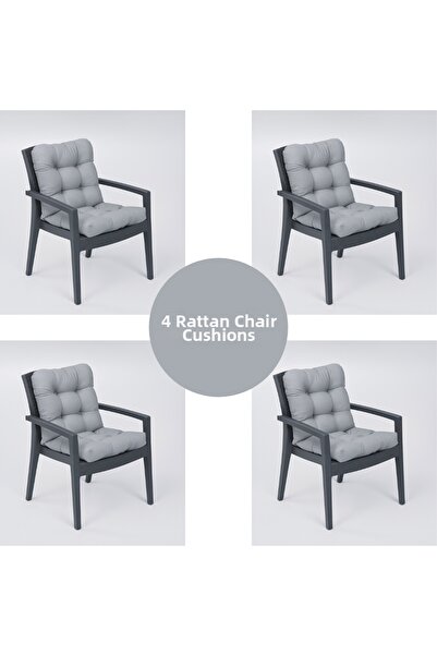 ELF CONSEPT Set de 4 perne pentru scaune din ratan