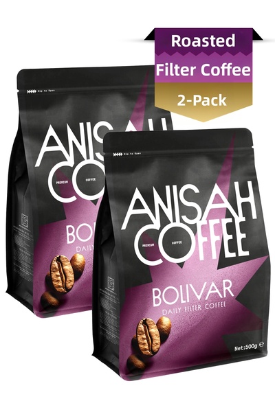 Anisah Coffee بوليفار ديلي 2x500 جرام قهوة مفلترة متوسطة التحميص