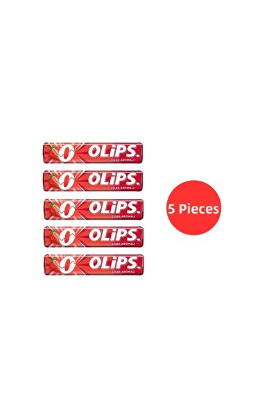 Olipes Olips Strawberry Flavored Bonbon Confectionery 28 g (5 Pcs)