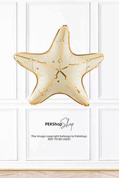 PEKSHOP Retro Cream Starfish Foil Balloon