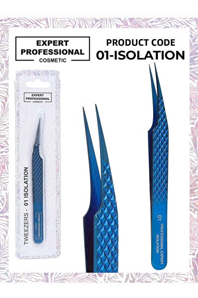 funshop Expert Professional 01 Isolation Eyelash Tweezers – Stainless Steel, ...