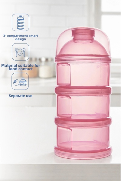 Babyjem Pink Layered Powder Food Container